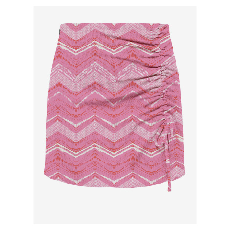 Ružová dámska vzorovaná mini sukňa ONLY Nova
