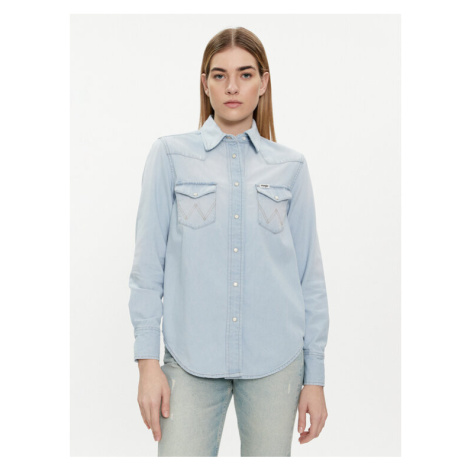 Wrangler džínsová košeľa 112351961 Modrá Regular Fit