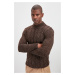 Trendyol Brown Slim Slim Fit Half Turtleneck Hair Knit Sweater