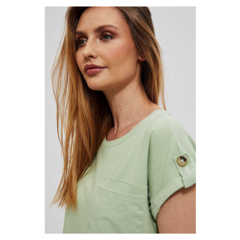 T-shirt with pocket - green Moodo