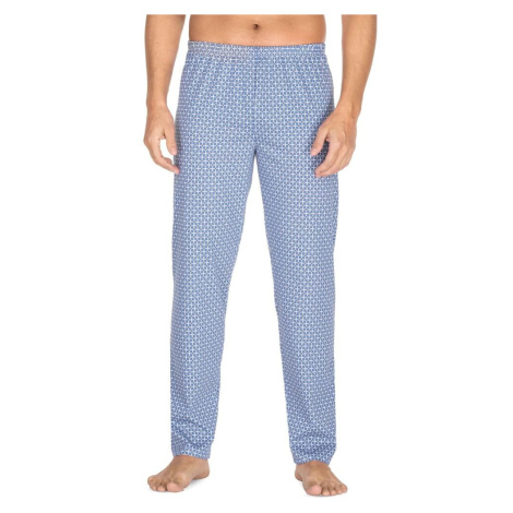 Pánske pyžamové nohavice Robert modré kockované Regina