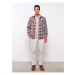 LC Waikiki Men's Oversize Long Sleeve Plaid Shirt Jacket