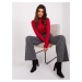 Off-black knitted trousers with wide legs