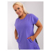 Purple basic cotton blouse plus sizes