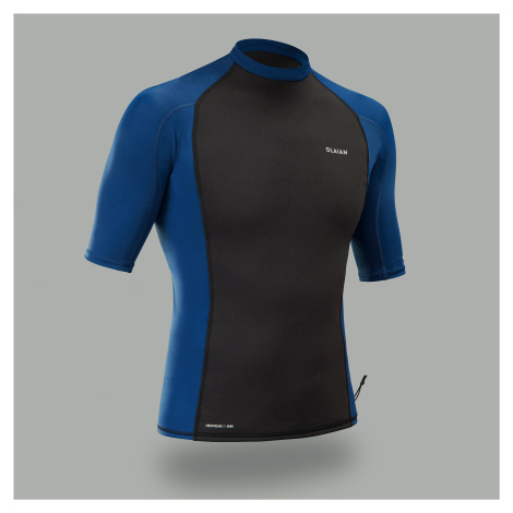 Pánske lykrovo-neoprénové termo tričko s UV ochranou na surf s krátkym rukávom OLAIAN