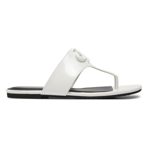 Calvin Klein Jeans Žabky Flat Sandal Slide Toepost Mg Met YW0YW01342 Biela