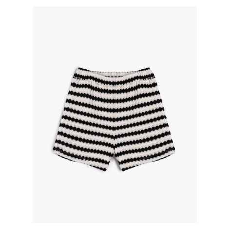 Koton Crochet Shorts. Elastic Waist.