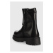 Kožené členkové topánky Vagabond Shoemakers Cosmo 2.0 dámske, čierna farba, na platforme,