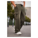 Trendyol Khaki Wide Leg/Wide Cut Cargo Pocket Sweatpants