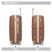 KONO travel set kufrov polypropylén PP - 36L, 60L, 92L - hnedá/apricot