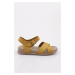 DGN P31 Women's Cross Strap Sandals Genuine Leather Yellow Nubuck