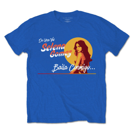 Selena Gomez tričko Mural Modrá