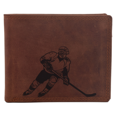 Pánska peňaženka MERCUCIO svetlohnedá vzor 91 hokejista 2911908