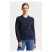 SVETER GANT COTTON TEXTURE C-NECK CARDIGAN EVENING BLUE