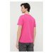 Bavlnené tričko Alpha Industries ružová farba, s potlačou