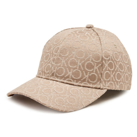 Calvin Klein Šiltovka Monogram Jacquard K60K612032 Béžová