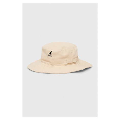 Bavlnený klobúk Kangol béžová farba, bavlnený