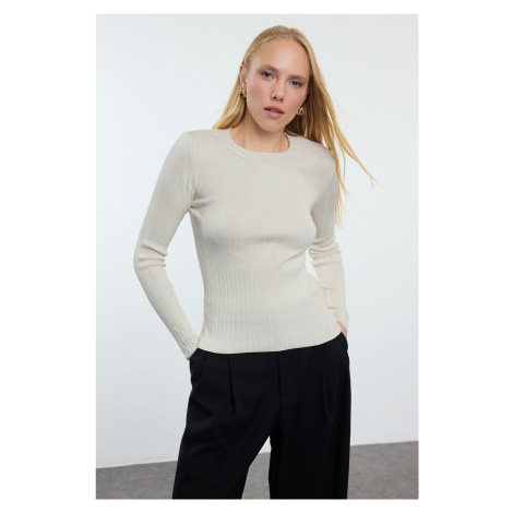 Trendyol Stone Basic Crew Neck Knitwear Sweater