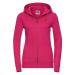 Pink women's hoodie with Authentic Russell zipper