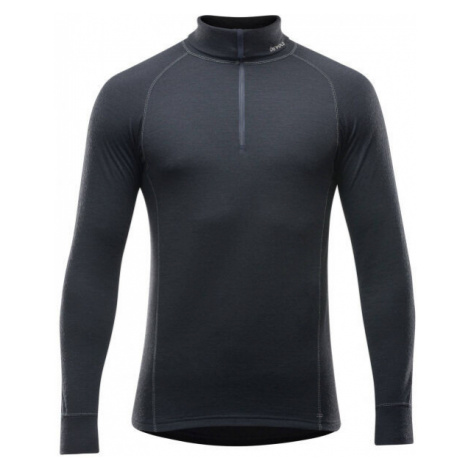 Devold DUO ACTIVE MAN ZIP NECK Vlnený rolák s dlhým rukávom, čierna, veľkosť