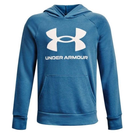 Under Armour RIVAL FLEECE HOODIE Chlapčenská mikina, modrá, veľkosť