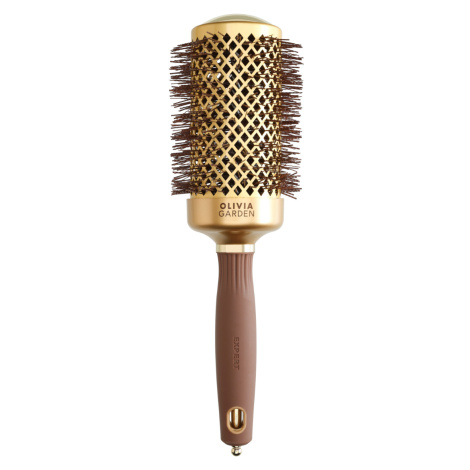 Okrúhla fúkacia kefa na vlasy Olivia Garden Expert Blowout Shine Gold  a  Brown - 53 mm (ID2051)