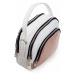 Ladies' white and pink handbag with a handle