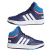 Chlapčenská rekreačná obuv ADIDAS Hoops 3.0 Mid K dark blue blue rush turbo