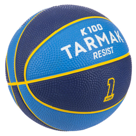 Detská mini basketbalová lopta veľkosti 1 - K100 modrá gumená TARMAK