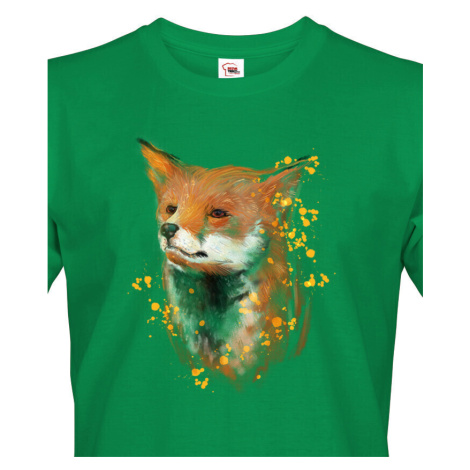 Pánské tričko pre poľovníkov Liška - decentný motív na prsiach