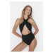 Trendyol Black Cut Out Detailed Swimsuit