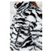 Trendyol Black Zebra Patterned Plush Coat