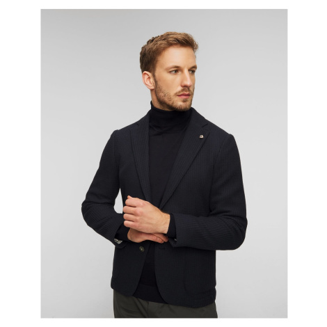 Pánske Tmavomodré Sako Bunda Hugo Boss C-hanry J-knit