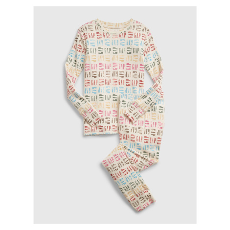 Béžové detské vzorované pyžamo GAP
