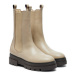 Tommy Hilfiger Členková obuv s elastickým prvkom Monochromatic Chelsea Boot FW0FW06730 Béžová