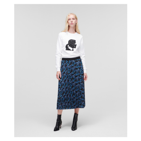 Sukňa Karl Lagerfeld Orchid Print Skirt Modrá
