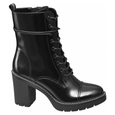 Catwalk - Čierna šnurovacia obuv so zipsom Catwalk