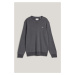 SVETER GANT 2-TONE TEXTURED C-NECK DARK GREY MELANGE