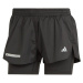 ADIDAS PERFORMANCE Športové nohavice 'Ultimate Two-In-One'  svetlosivá / čierna / biela
