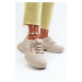 Women's sneakers with a chunky sole with decorative lacing beige Relissa