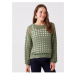 LC Waikiki Crew Neck Self Patterned Long Sleeve Maternity Knitwear Sweater