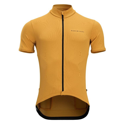Pánsky dres RC500 na cestnú cyklistiku s krátkym rukávom žltý