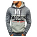 Men's hooded sweatshirt "Brooklyn" DD58 - dark gray
