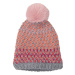 CRIVIT Detská pletená čiapka (ružová/sivá)