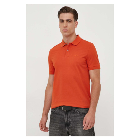 Bavlnené polo tričko BOSS oranžová farba,jednofarebné,50468301 Hugo Boss