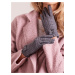 Dark grey checkered women's gloves