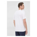 Bavlnené tričko BOSS pánsky,biela farba,jednofarebný,50468347