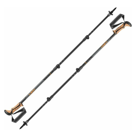 Leki Khumbu AS Dark Anthracite/Orange/Black 110 - 145 cm Turistické palice