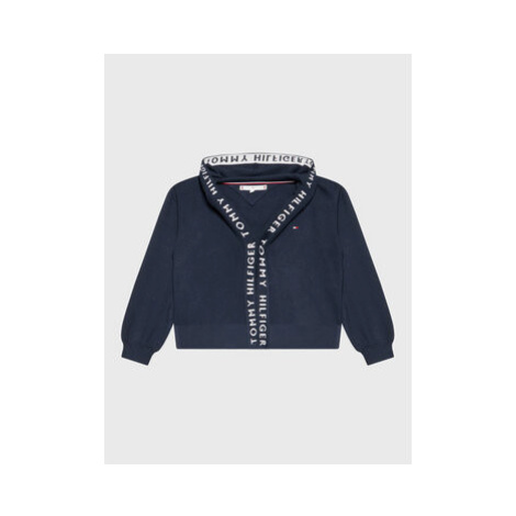 Tommy Hilfiger Kardigán Branded Rib KG0KG06667 Tmavomodrá Regular Fit