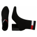 Tommy Jeans Členkové čižmy  červená / čierna / biela